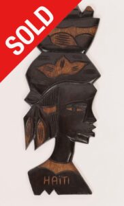 SOLD-26c($20)-Woman, Bundle on Head-15.5x6x.5(pair with 25c)